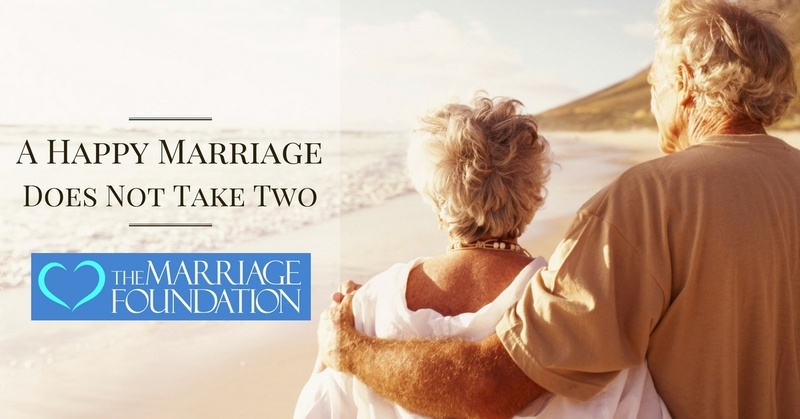 A Happy Marriage Does Not Take Two